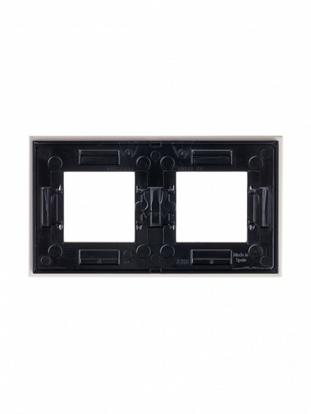 Рамка ABB Zenit Жемчужное стекло 2 поста 2CLA227200N3501 N2272 CP