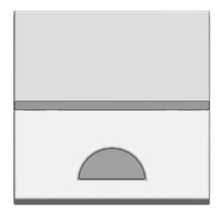 Клавиша ABB Zenit шампань 2-модульного выключателя/переключателя/кнопки с окном для шильдика с символом 2CLA220190N1901 N2201.9 CV