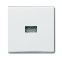 Клавиша ABB Allwetter 44 альпийский белый для 1-клавишного выключателя/переключателя/кнопки с красной линзой IP44 2CKA001731A1734 2107-34