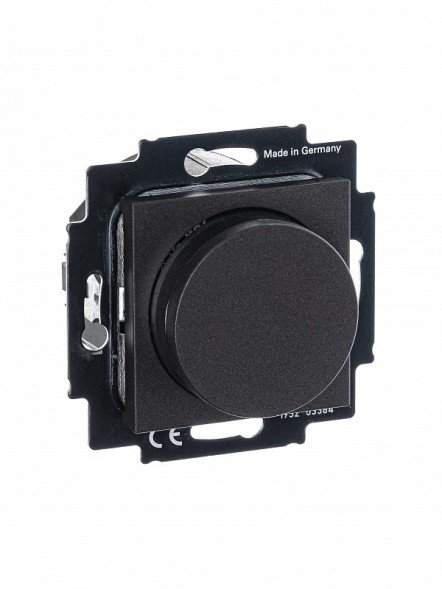 Светорегулятор ABB Levit антрацит / дымчатый чёрный поворотно-нажимной 60-600 Вт R 2CHH942247A6063 3294H-A02247 63W