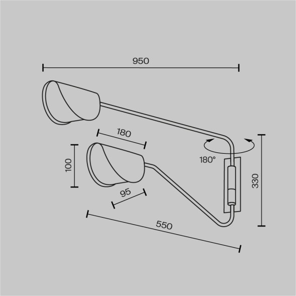 Настенный светильник (бра) Maytoni MOD126WL-02B