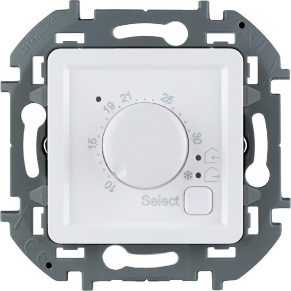 Термостат с внешним датчиком для тёплых полов Белый Legrand INSPIRIA 673810