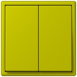 Клавиша Jung Les Couleurs® Le Corbusier vert olive vif для двухклавишного выключателя LC9954320F