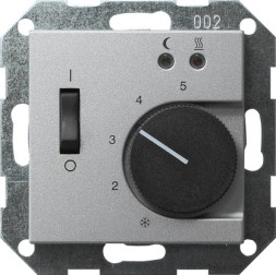 Терморегулятор Gira Event Алюминий с подогревом пола 039426