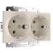 Розетка двойная с заземлением (айвори матовый) Werkel W1172062