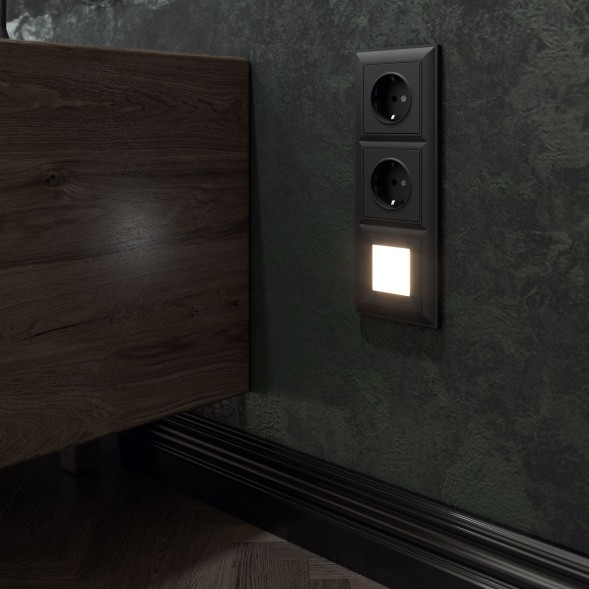 Розетка с заземлением (черный матовый) Werkel W1171008