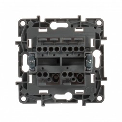 Выключатель/переключатель Legrand Etika алюминий двухклавишный 10 A 250 В~ 672412