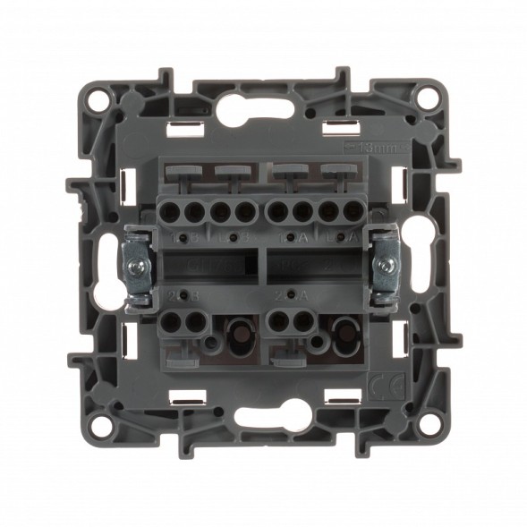 Выключатель/переключатель Legrand Etika алюминий двухклавишный 10 A 250 В~ 672412