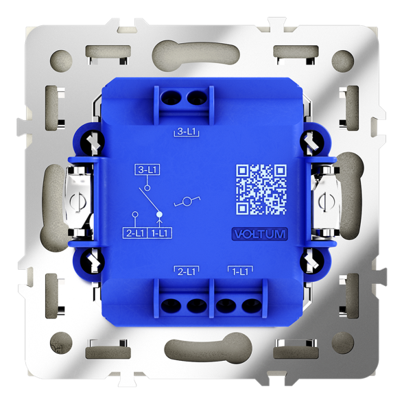 Проходной переключатель встраиваемый VOLTUM S70 одноклавишный с подсветкой 10А, (шелк)