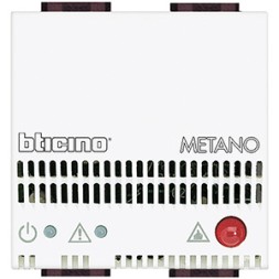 Детектор метана Bticino LivingLight Air Белый со световой и звуковой сигнализацией (85дБ), питание 12В, 2 модуля N4511/12