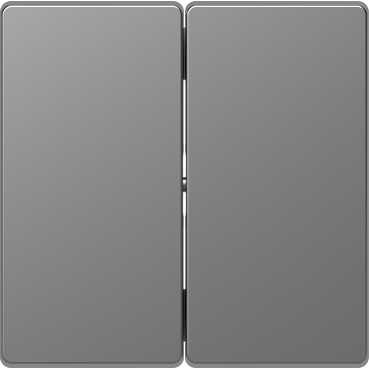 Клавиша Merten D-Life нержавеющая сталь 2-ная MTN3400-6036