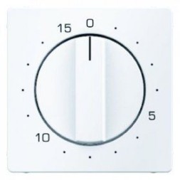 Центральная панель Berker R.1 Berker Q.1 полярная белизна с эффектом бархата, с регулировкой для механических таймеров макс. 15 минут 16326089