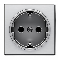 Накладка ABB Sky Нержавеющая сталь для розеток 2Р+Е SCHUKO 2CLA858800A1401 8588 AI