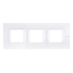 Рамка Bticino Axolute Квадрат Белое стекло 2+2+2 модуля HA4802M3HVBB