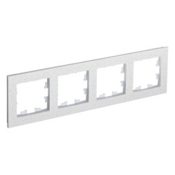 Рамка Schneider Electric Atlasdesign четверная Nature крем роял мрамор ATN343104