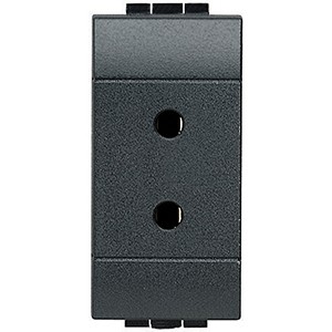 Мини разьем Bticino LivingLight Air Антрацит 2 полюсный 6А, 24В (SELV) L4291