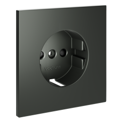 Накладка для розетки с заземлением и защитными шторками, S70 (титан)