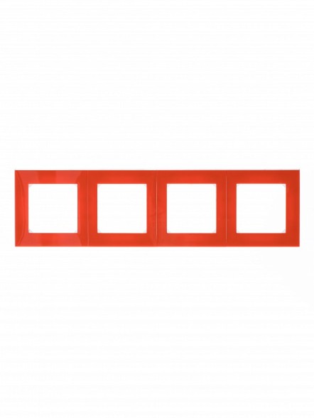 Рамка ABB Levit Оранжевый / Дымчатый чёрный 4 поста 2CHH015040A6066 3901H-A05040 66W