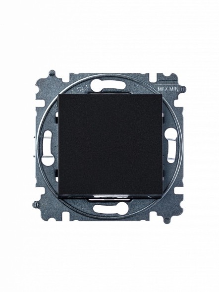 Выключатель ABB Levit антрацит / дымчатый чёрный одноклавишный 2CHH590145A6063 3559H-A01445 63W