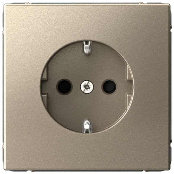 Розетка электрическая со шторками (Шампань) Schneider Electric Systeme Art Gallery GAL000545