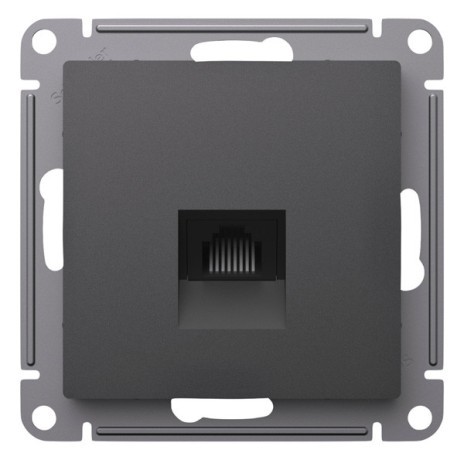 ATN001483 Atlasdesign РОЗЕТКА компьютерная RJ45, кат. 5Е, механизм, БАЗАЛЬТ Schneider Electric