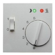 Центральная панель Berker R.1 полярная белизна, с блеском с регулирующей кнопкой, клавишей и линзами 16728989