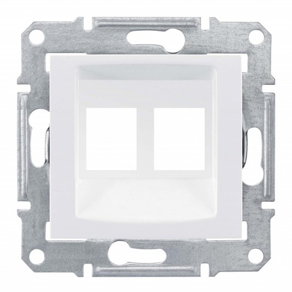 Адаптер Schneider Electric Sedna белый для коннекторов амр двойной SDN4400621