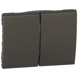 Лицевая панель Legrand Galea Life темная бронза для выключателя двухклавишного 771212