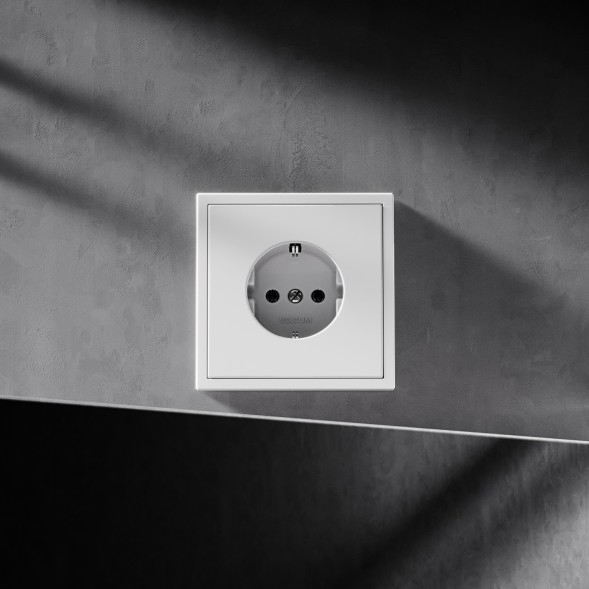 Проходной переключатель встраиваемый VOLTUM S70 двухклавишный 10А, (кашемир)