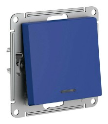 ATN001163 Atlasdesign 1-кл ПЕРЕКЛЮЧАТЕЛЬ с подсветкой, сх.6а, 10АХ, механизм Аквамарин Schneider Electric