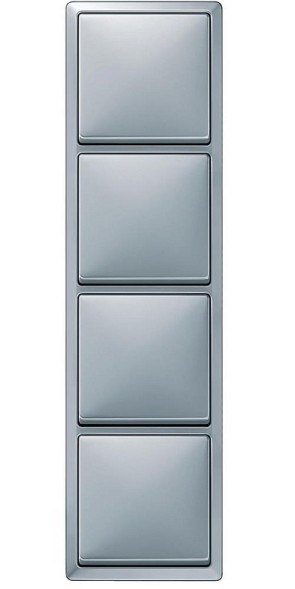 Рамка Merten Artec Алюминий 4 поста MTN481460