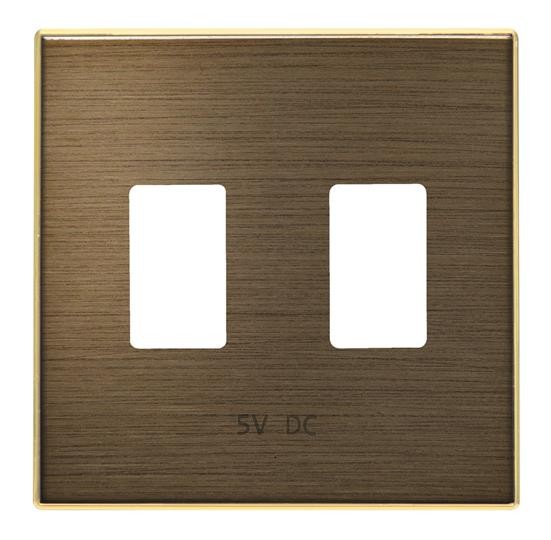 Накладка ABB Sky античная латунь для механизма 2хUSB зарядного устройства 2CLA858530A1201 8585.3 OE