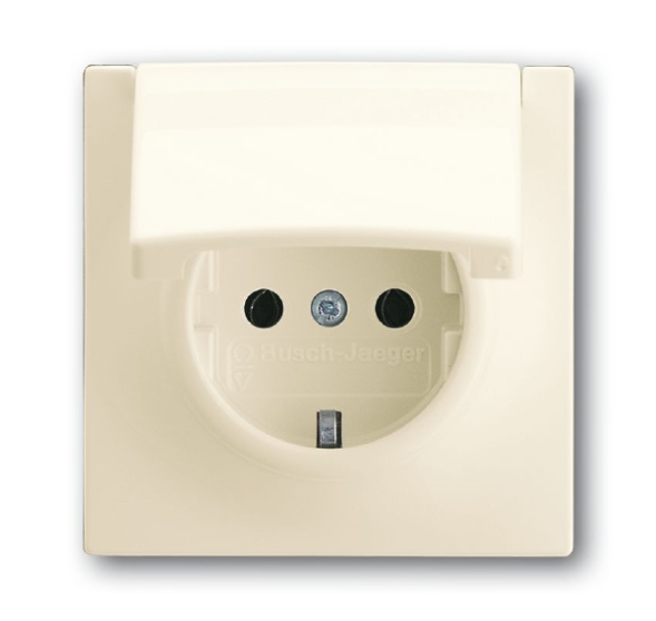 Розетка ABB Impuls слоновая кость SCHUKO 16А 250В с крышкой 2CKA002018A1488 20 EUK-72