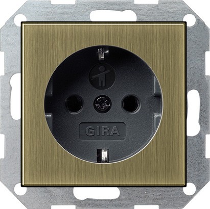 Розетка Gira Бронза с защитой от детей 0453603