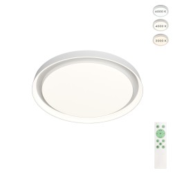 DK6515-WH Накладной светильник, LED, 40W, IP 20, 3000K - 6500K, белый, металл, полимер