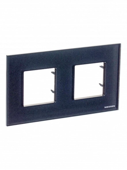 Рамка ABB Zenit Графит 2 поста 2CLA227200N3801 N2272 CF