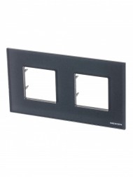 Рамка ABB Zenit Графит 2 поста 2CLA227200N3801 N2272 CF