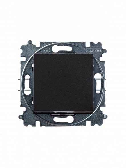Переключатель ABB Levit антрацит / дымчатый чёрный одноклавишный 2CHH590645A6063 3559H-A06445 63W