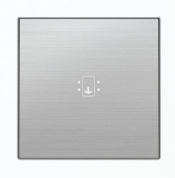 Клавиша (накладка) ABB Sky Нержавеющая сталь с линзой и маркировкой 2CLA851400A1401 8514 AI