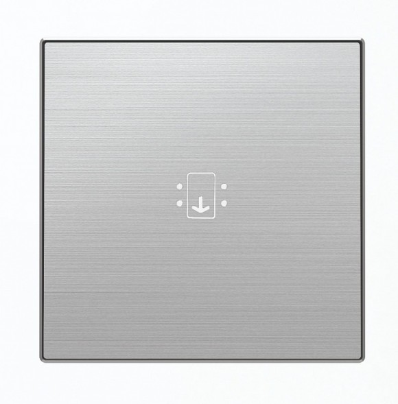 Клавиша (накладка) ABB Sky Нержавеющая сталь с линзой и маркировкой 2CLA851400A1401 8514 AI