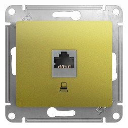 Розетка компьютерная RJ45 кат.5E, механизм Schneider Electric Glossa Фисташковый GSL001081K