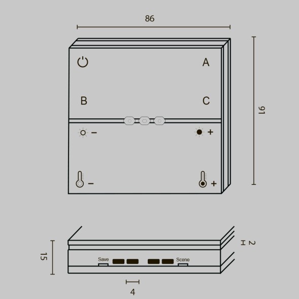 Панель управления Lighting control DRC034-8-B