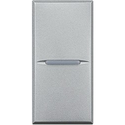 Переключатель промежуточный Bticino Axolute Алюминий 1Р 16 А 250 В~ 1 модуль, винтовые клеммы, дизайн AXIAL HC4004