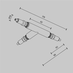 Комплектующие для систем освещения с токоведущими элементами Technical CA007TC-BS