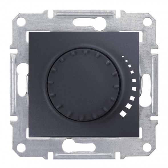 Светорегулятор Schneider Electric Sedna поворотно-нажимной проходной 60-500Вт графит SDN2200570