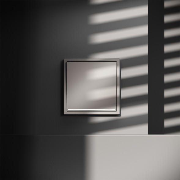 Проходной переключатель встраиваемый VOLTUM S70 одноклавишный с подсветкой 10А, (кашемир)