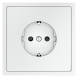 Розетка встраиваемая VOLTUM S70 с заземлением и защитными шторками, 16А, (белый матовый)