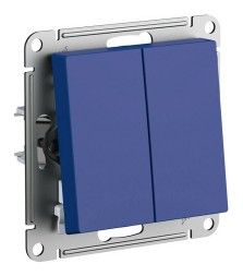ATN001165 Atlasdesign 2-клавишный ПЕРЕКЛЮЧАТЕЛЬ, сх.6/2, 10АХ, механизм Аквамарин Schneider Electric