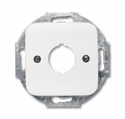 Плата центральная (накладка) ABB Reflex SI альпийский белый с суппортом для командно-сигнальных приборов D=22.5 мм 2CKA001724A1150 2533-214