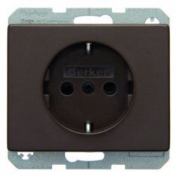 Штепсельная розетка Berker Arsys коричневый с блеском SCHUKO 47350001